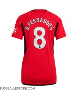 Günstige Manchester United Bruno Fernandes #8 Heimtrikot Damen 2023-24 Kurzarm